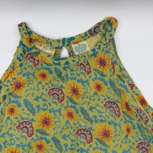 Vintage Free People‎ Floral Halter Blouse Tunic Sleeveless Summer India S Small